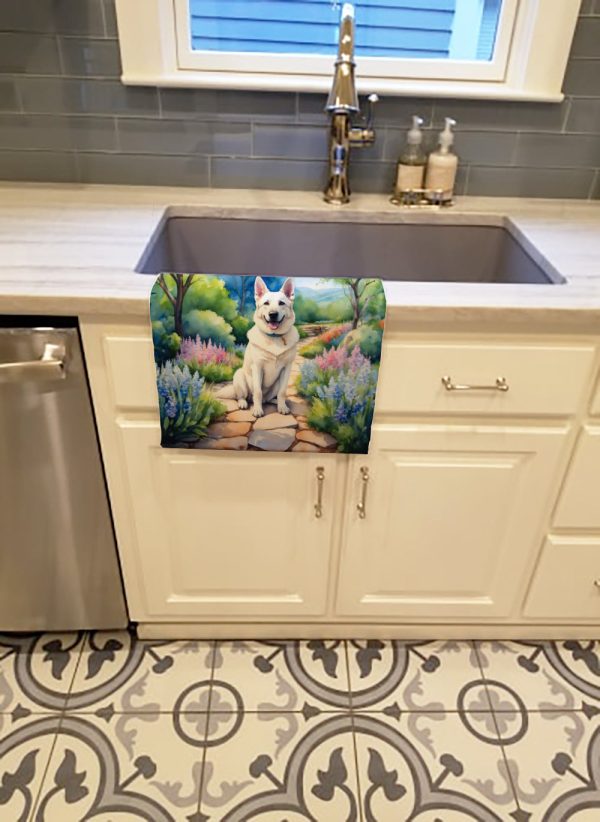 German Shepherd Spring Path Kitchen Towel Online Sale - Image 2
