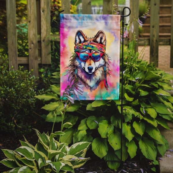 Wolf Garden Flag - Hippie Aniimals - Animal-Themed Yard Decor Supply - Image 2