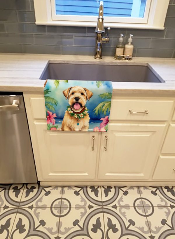 Wheaten Terrier Luau Kitchen Towel Online Hot Sale - Image 2