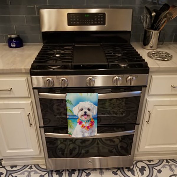 Maltese Luau Kitchen Towel For Cheap - Image 3