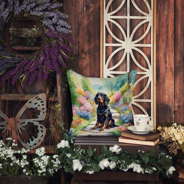 Gordon Setter Spring Path Throw Pillow Discount - Image 5