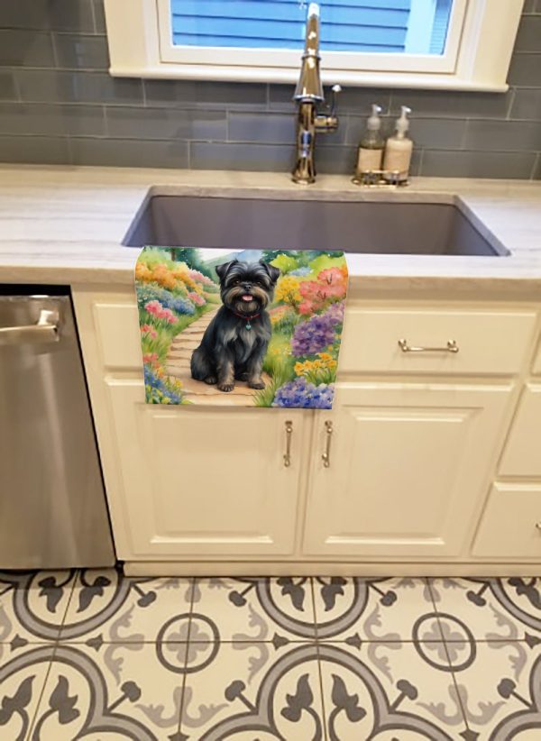 Affenpinscher Spring Garden Kitchen Towel Online now - Image 2