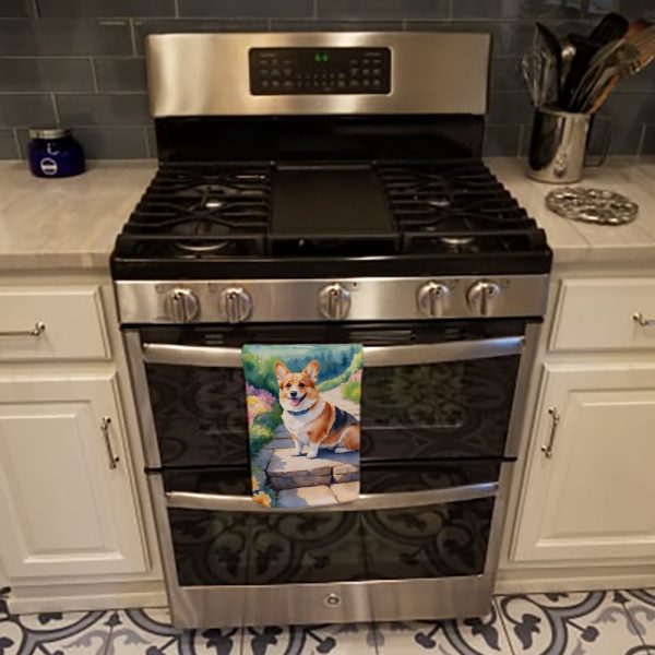 Corgi Spring Path Kitchen Towel Online - Image 3