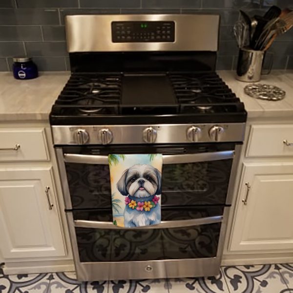 Shih Tzu Luau Kitchen Towel on Sale - Image 3