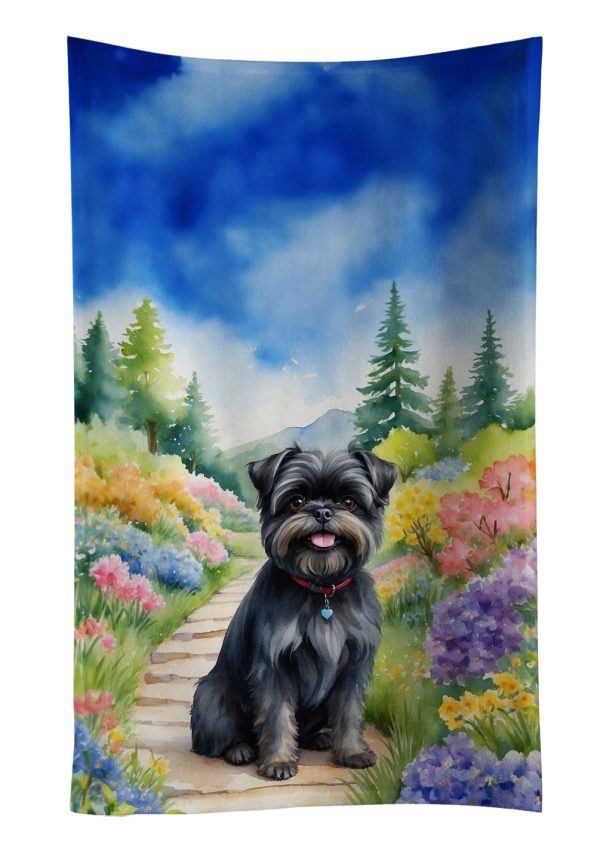 Affenpinscher Spring Garden Kitchen Towel Online now