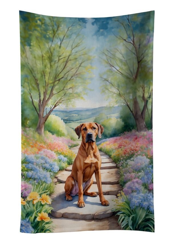 Rhodesian Ridgeback Spring Path Kitchen Towel Online Hot Sale