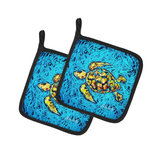 Turtle Drive Pair of Pot Holders Online Sale