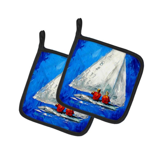 Twos Company Sailboat Pair of Pot Holders Online Hot Sale