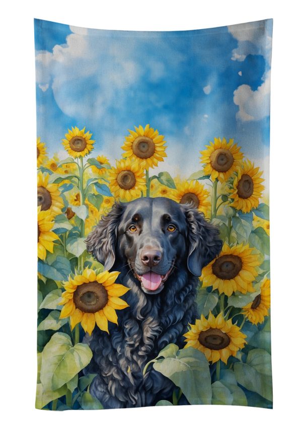 Curly-Coated Retriever in Sunflowers Kitchen Towel Online now
