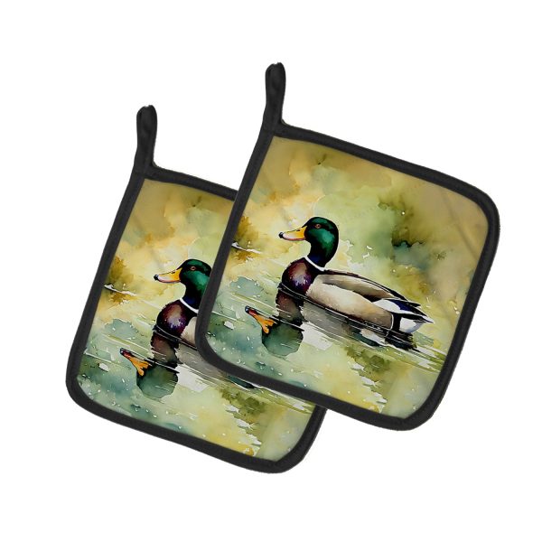 Mallard Pair of Pot Holders Supply