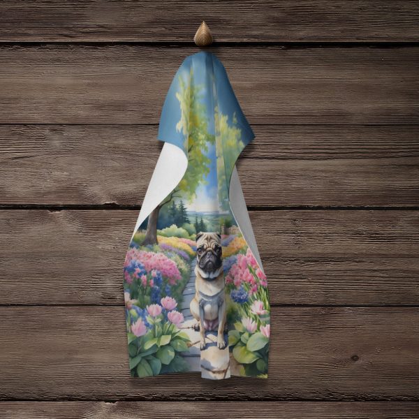 Pug Spring Path Kitchen Towel For Cheap - Image 4