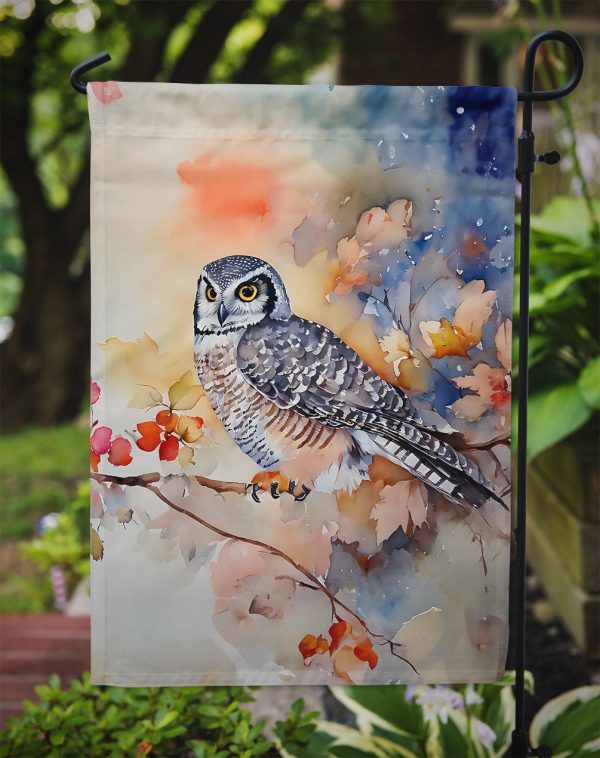 Northern Hawk Owl Garden Flag – Outdoor Decorative Garden Flag For Sale - Image 3