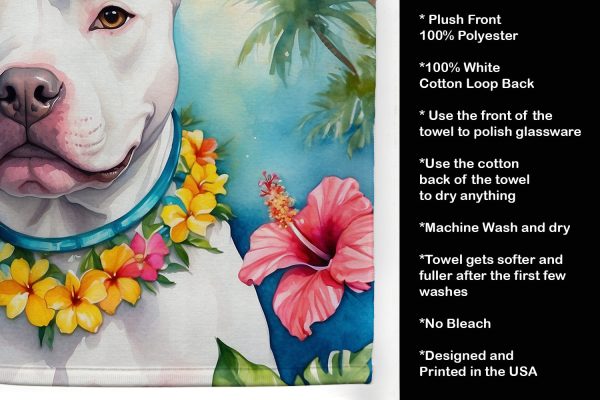Pit Bull Terrier Luau Kitchen Towel For Cheap - Image 5