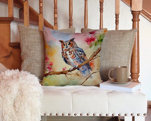 Eastern Screech Owl Throw Pillow Fashion - Image 3