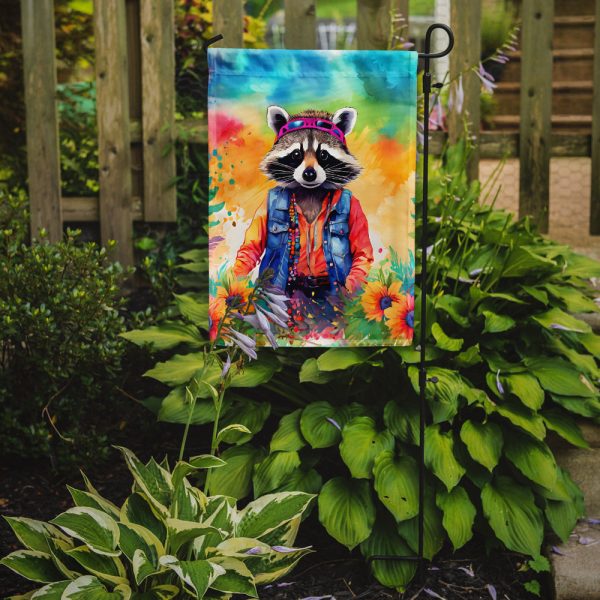 Raccoon Garden Flag - Hippie Aniimals - Animal-Themed Yard Decor Fashion - Image 2
