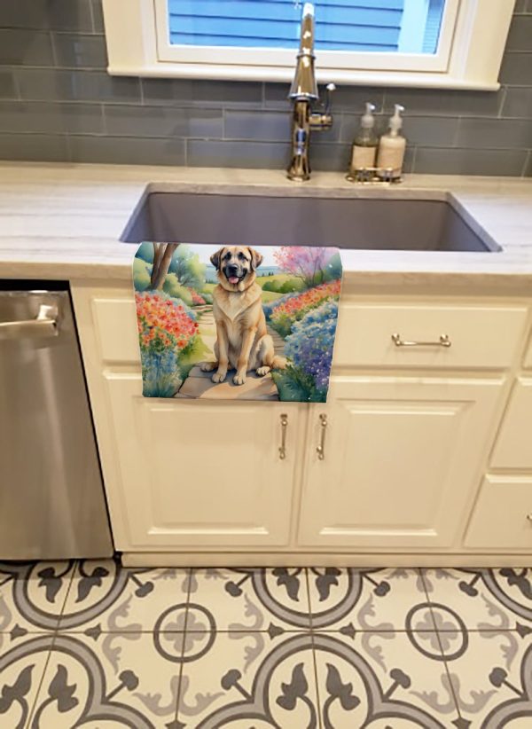 Anatolian Shepherd Spring Garden Kitchen Towel For Sale - Image 2