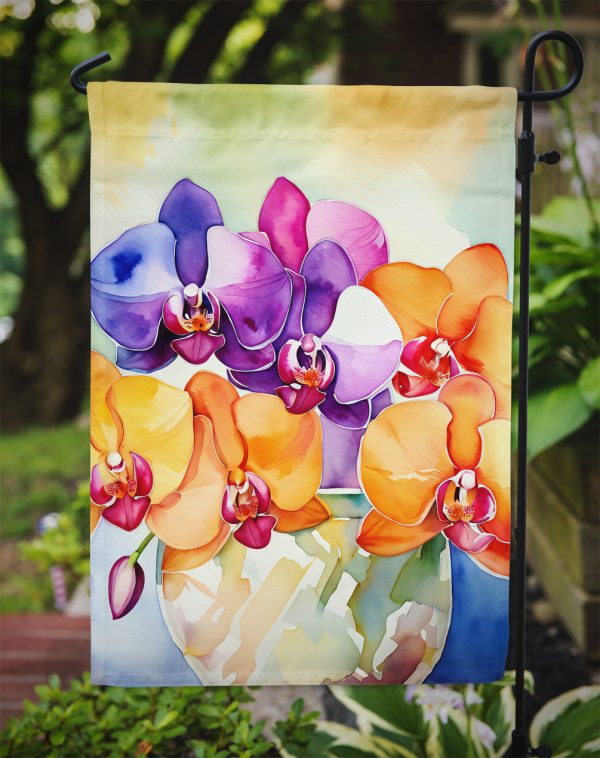 Orchids in Watercolor Garden Flag – Outdoor Decorative Garden Flag Online Hot Sale - Image 3