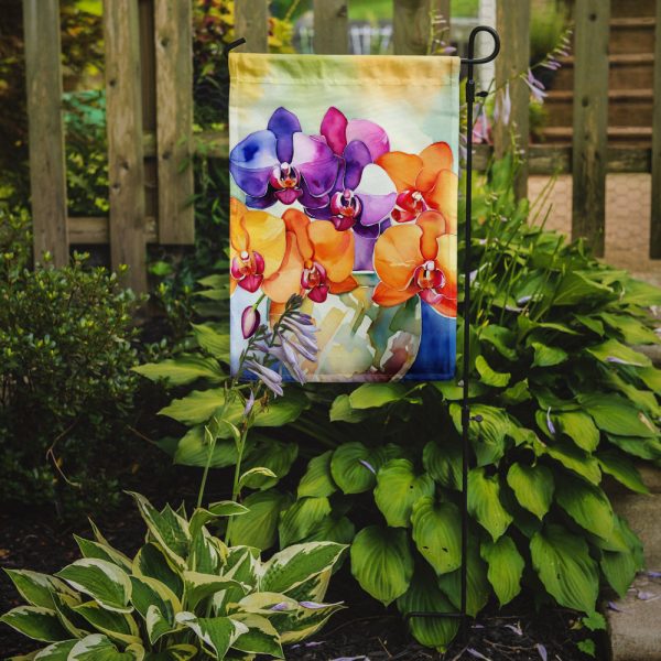 Orchids in Watercolor Garden Flag – Outdoor Decorative Garden Flag Online Hot Sale - Image 2