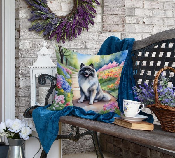 Keeshond Spring Path Throw Pillow Supply - Image 4