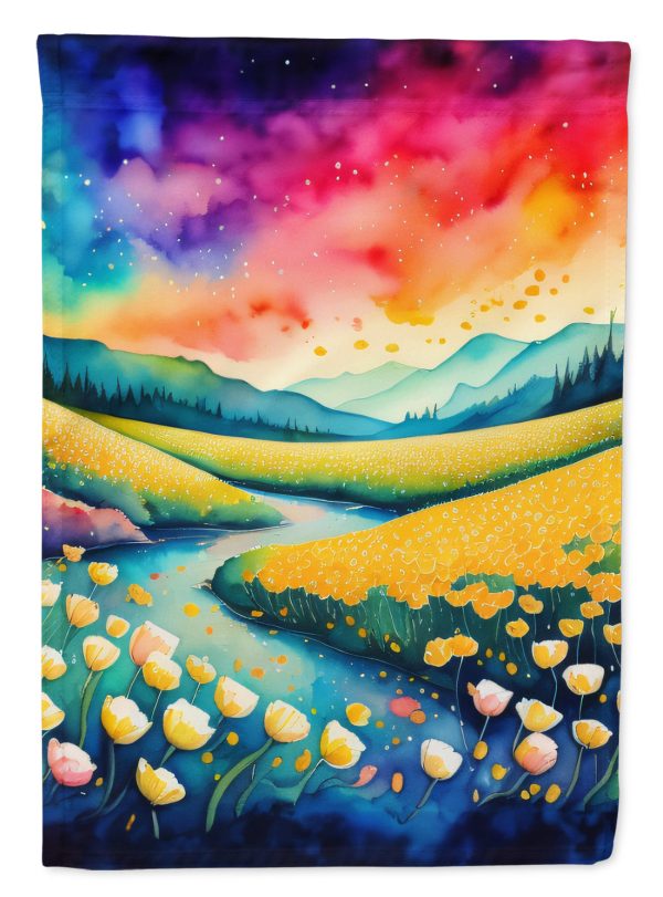 Buttercups in Color House Flag Online