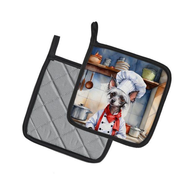 Chinese Crested The Chef Pair of Pot Holders Sale - Image 2