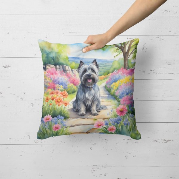 Skye Terrier Spring Path Throw Pillow Cheap - Image 2