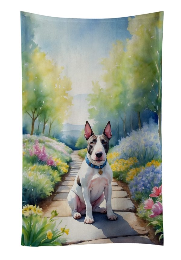 Bull Terrier Spring Path Kitchen Towel Fashion