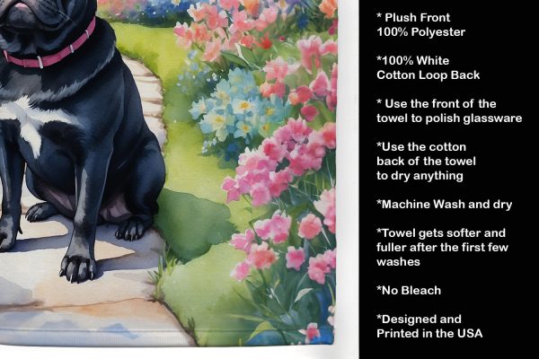 Black Pug Spring Path Kitchen Towel Online - Image 5