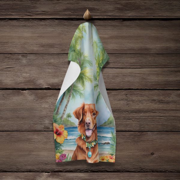 Nova Scotia Duck Tolling Retriever Luau Kitchen Towel Discount - Image 4