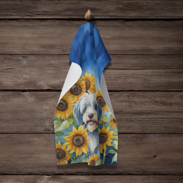 Tibetan Terrier in Sunflowers Kitchen Towel Online Hot Sale - Image 4