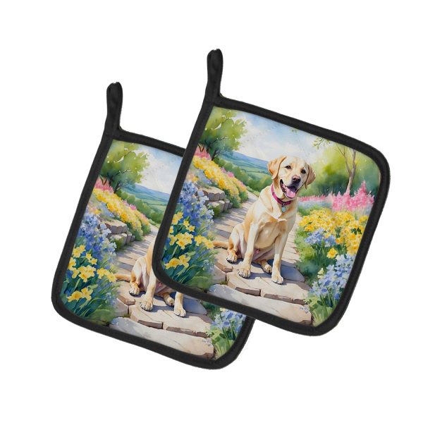 Labrador Retriever Spring Path Pair of Pot Holders Online now