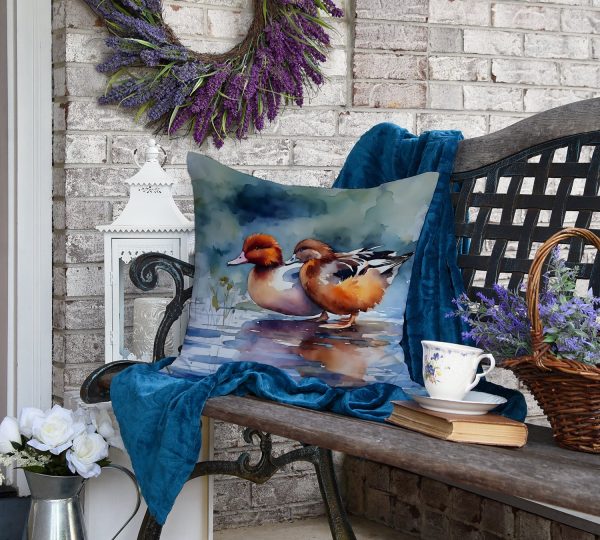 Redhead Duck Throw Pillow Online now - Image 4