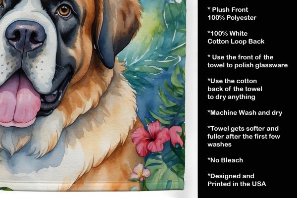 Saint Bernard Luau Kitchen Towel Discount - Image 5