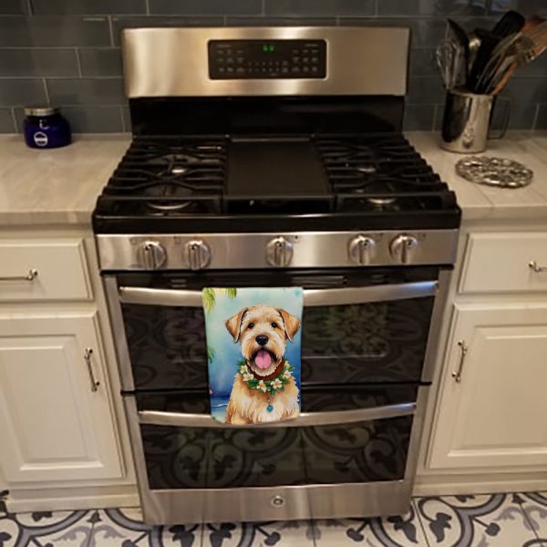 Wheaten Terrier Luau Kitchen Towel Online Hot Sale - Image 3