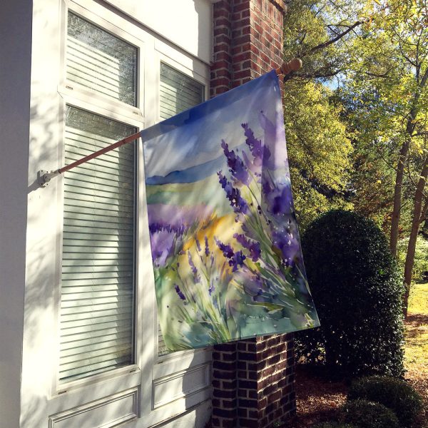 Lavender in Watercolor House Flag Online Sale - Image 2