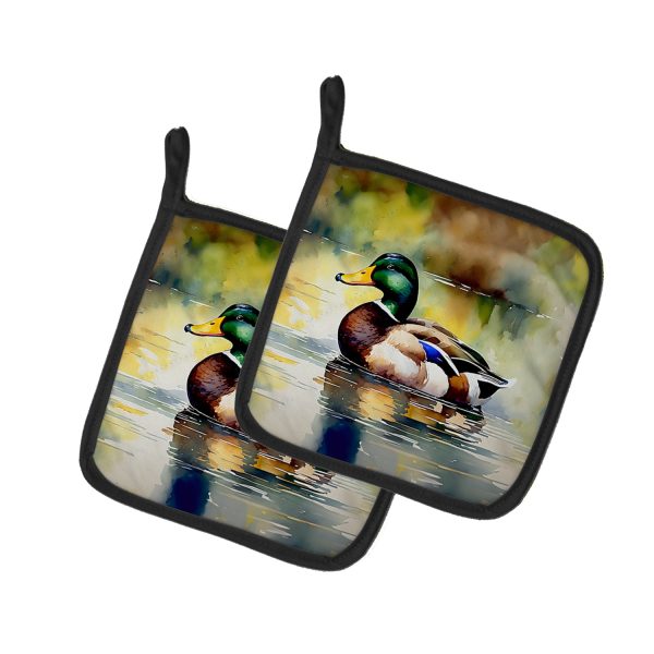 Mallard Pair of Pot Holders Online Sale