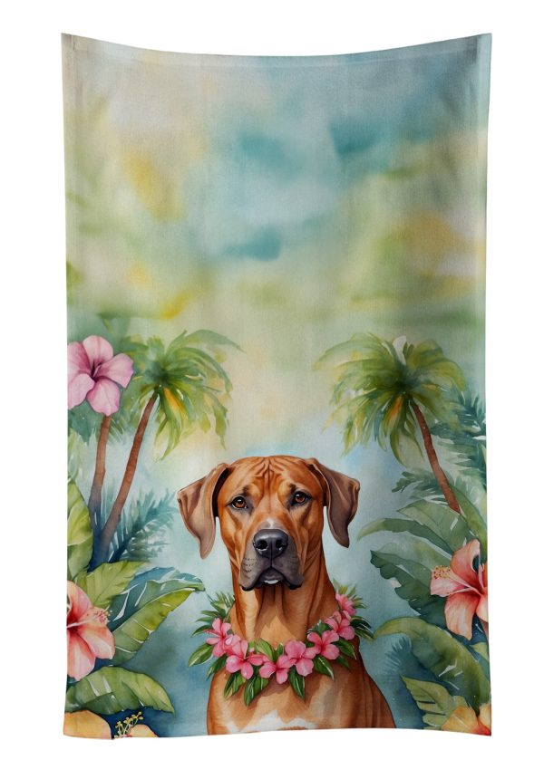 Rhodesian Ridgeback Luau Kitchen Towel Online Hot Sale