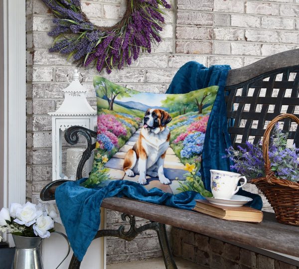 Saint Bernard Spring Path Throw Pillow Online Sale - Image 4