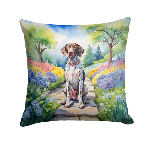 German Shorthaired Pointer Spring Path Throw Pillow Cheap