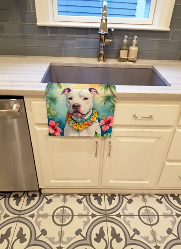 Pit Bull Terrier Luau Kitchen Towel For Cheap - Image 2