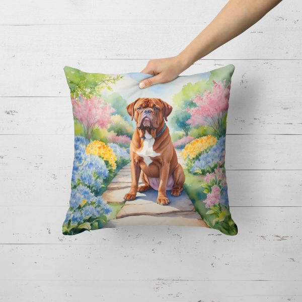 Dogue de Bordeaux Spring Path Throw Pillow Online Sale - Image 2