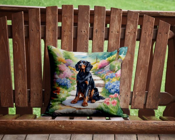 Gordon Setter Spring Path Throw Pillow Discount - Image 2