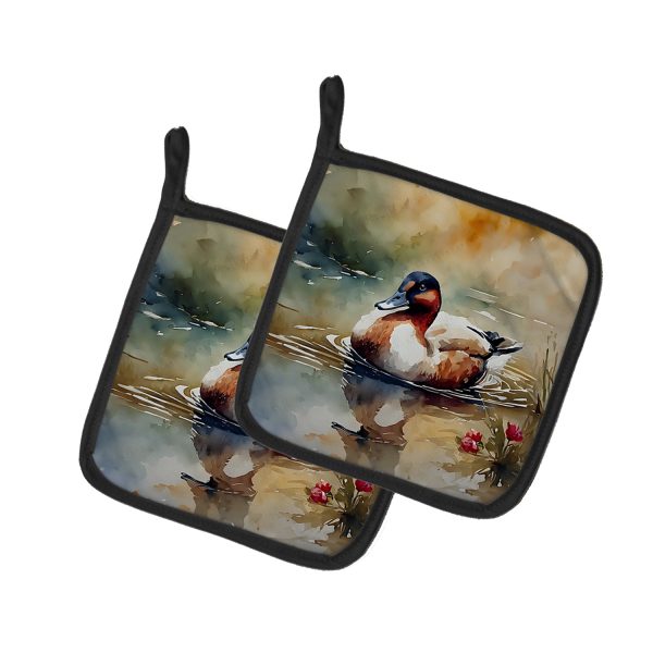 Canvasback Pair of Pot Holders Hot on Sale