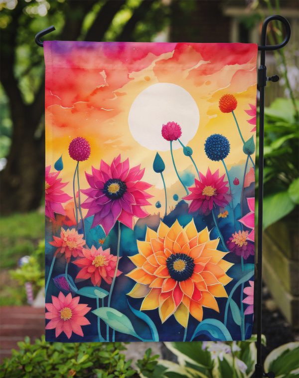 Dahlias in Color Garden Flag – Outdoor Decorative Garden Flag For Cheap - Image 3