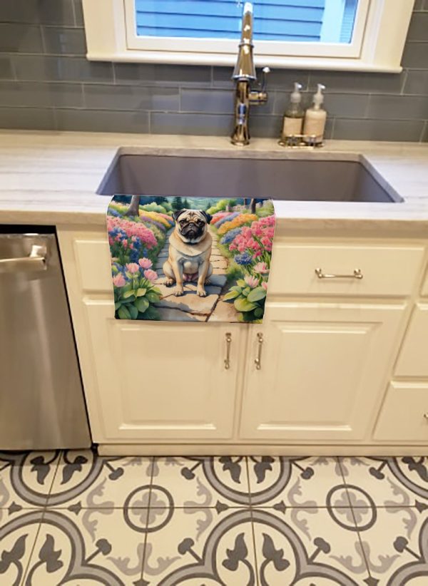 Pug Spring Path Kitchen Towel For Cheap - Image 2