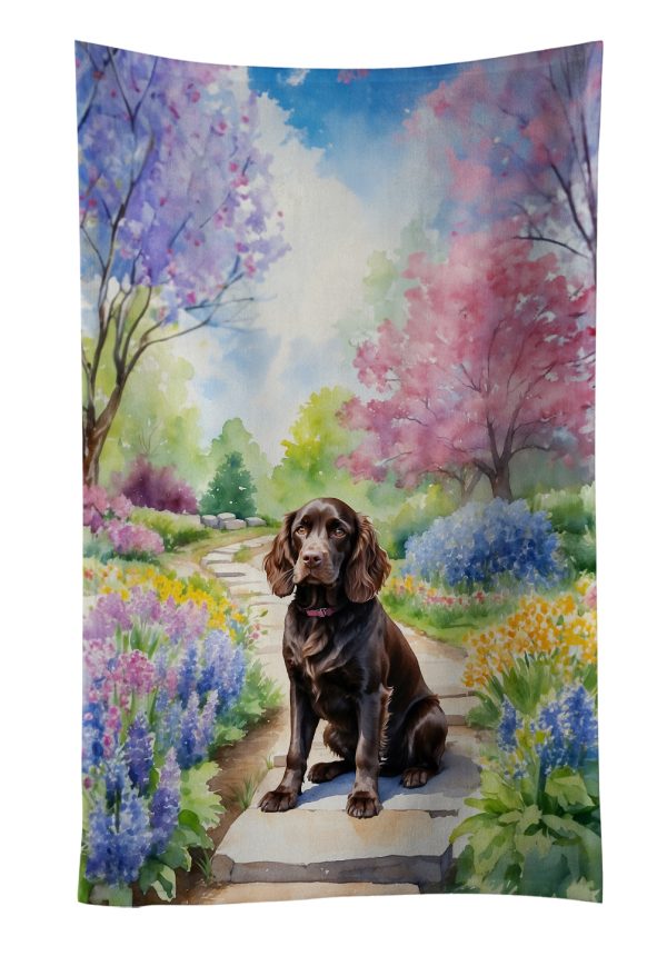 Boykin Spaniel Spring Path Kitchen Towel For Discount