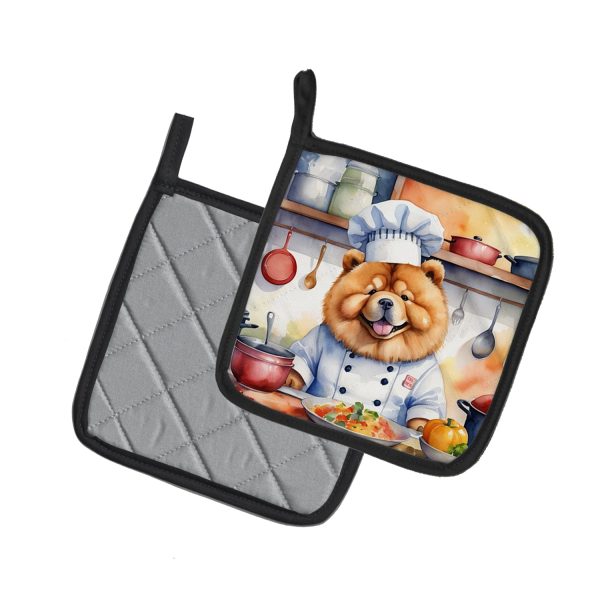 Chow Chow The Chef Pair of Pot Holders on Sale - Image 2