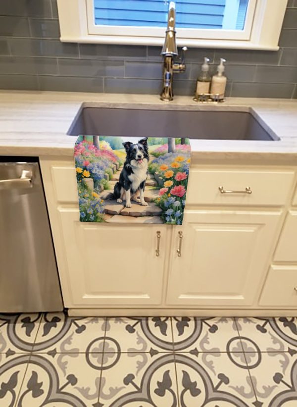 Border Collie Spring Path Kitchen Towel Cheap - Image 2