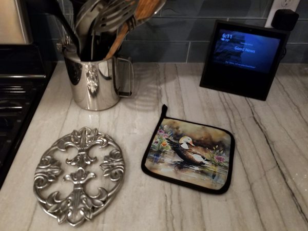 Common Eider Duck Pair of Pot Holders on Sale - Image 3