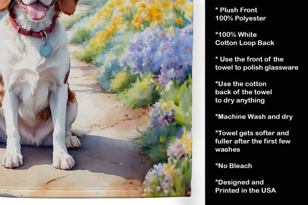 Brittany Spaniel Spring Path Kitchen Towel on Sale - Image 5